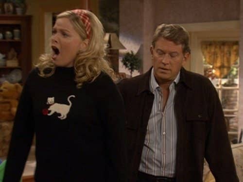 Brock looking embarrassed as BJ feigns that her feelings are hurt