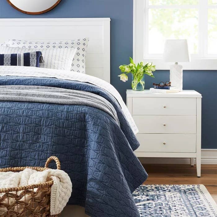The white headboard