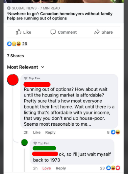 Person who just says people should just wait until houses are less expensive to buy one