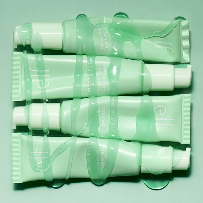 four tubes of the light green mint cooling primer