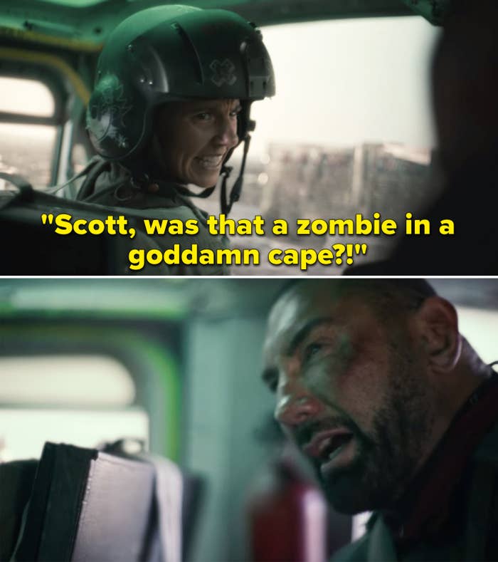 Tig&#x27;s character asking &quot;Scott, was that a zombie in a goddamned cape?&quot;