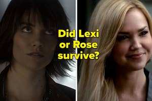 Lauren Cohan as Rose-Maire and Arielle Kebbel as Lexi Branson in the show "The Vampire Diaries."