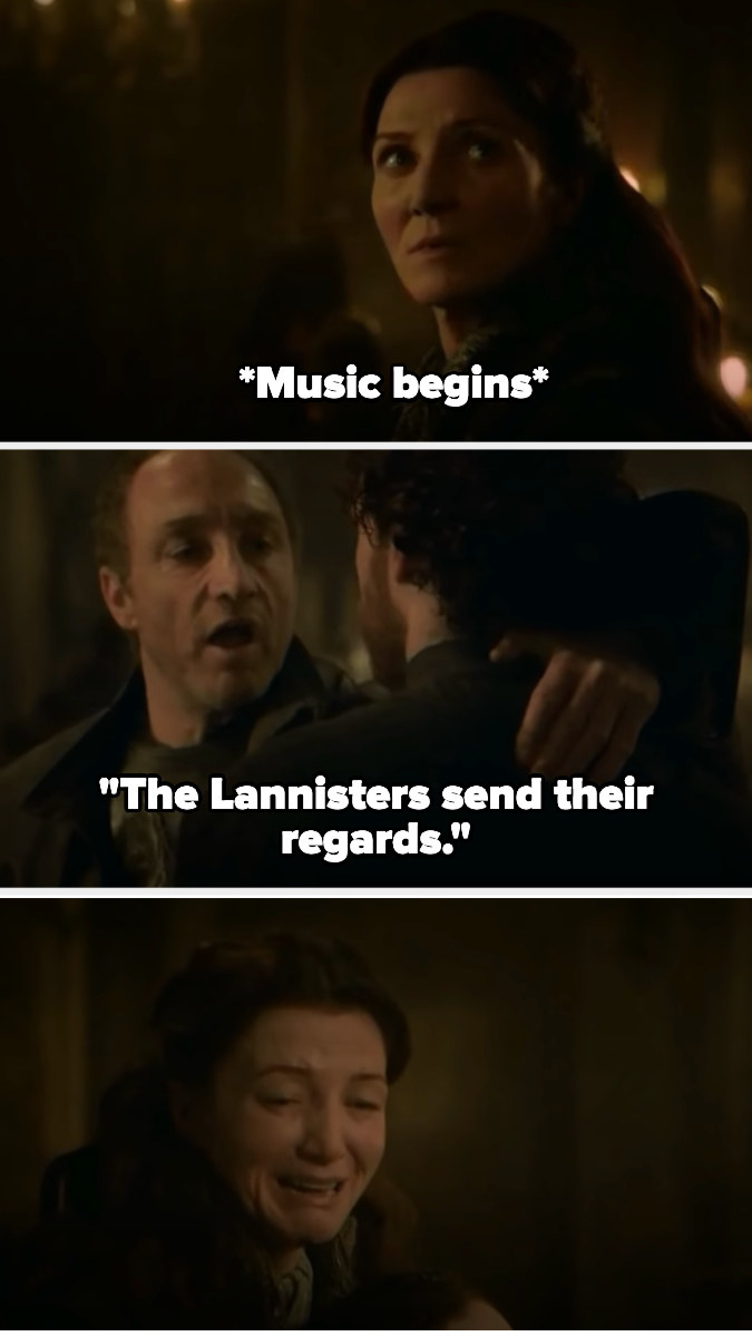 The song begins, and Catelyn cries as Robb is killed