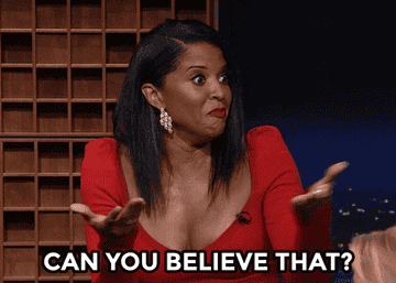 Renée Elise Goldsberry saying &quot;Can you believe that?&quot; on the tonight show