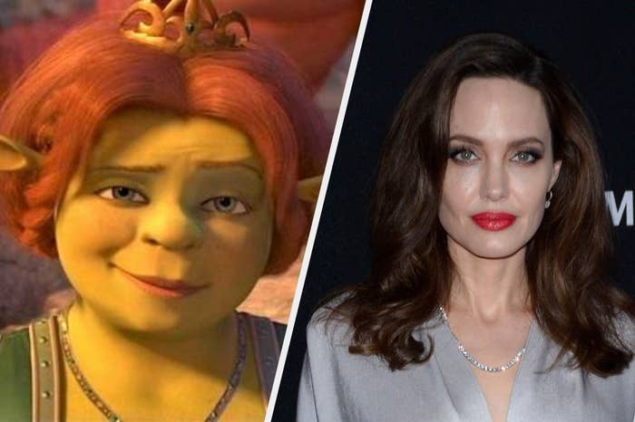 Fiona from "Shrek" and Angelina Jolie