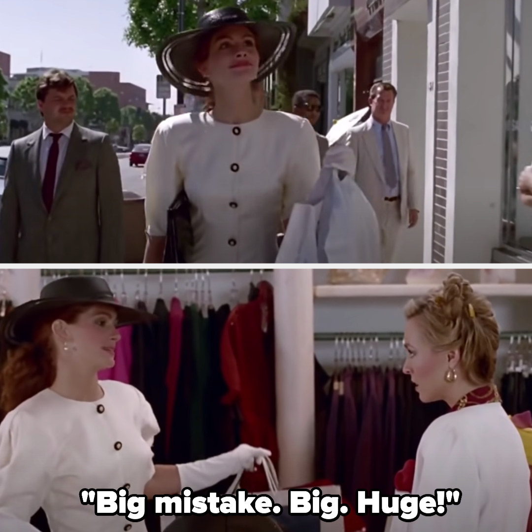 Vivian shopping then telling the girl at the shop &quot;Big mistake. Big. Huge!&quot;