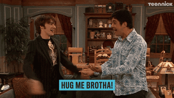The brothers do the &quot;hug me brotha!&quot; bit