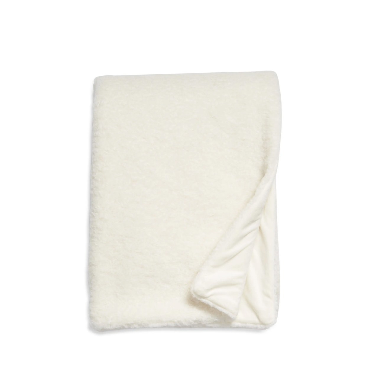 The faux fur oversized blanket in ivory