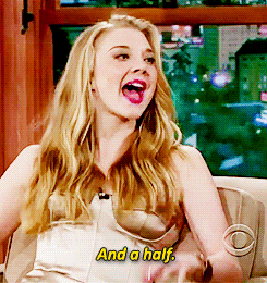 Natalie Dormer saying &quot;And a half&quot; but with the shape of her mouth you can see her accent