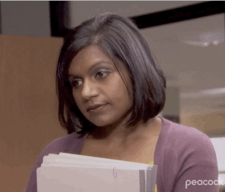 Exhausted Kelly Kapoor