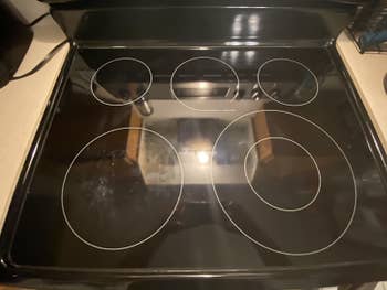 reviewer after image: the same stovetop clean and glistening 