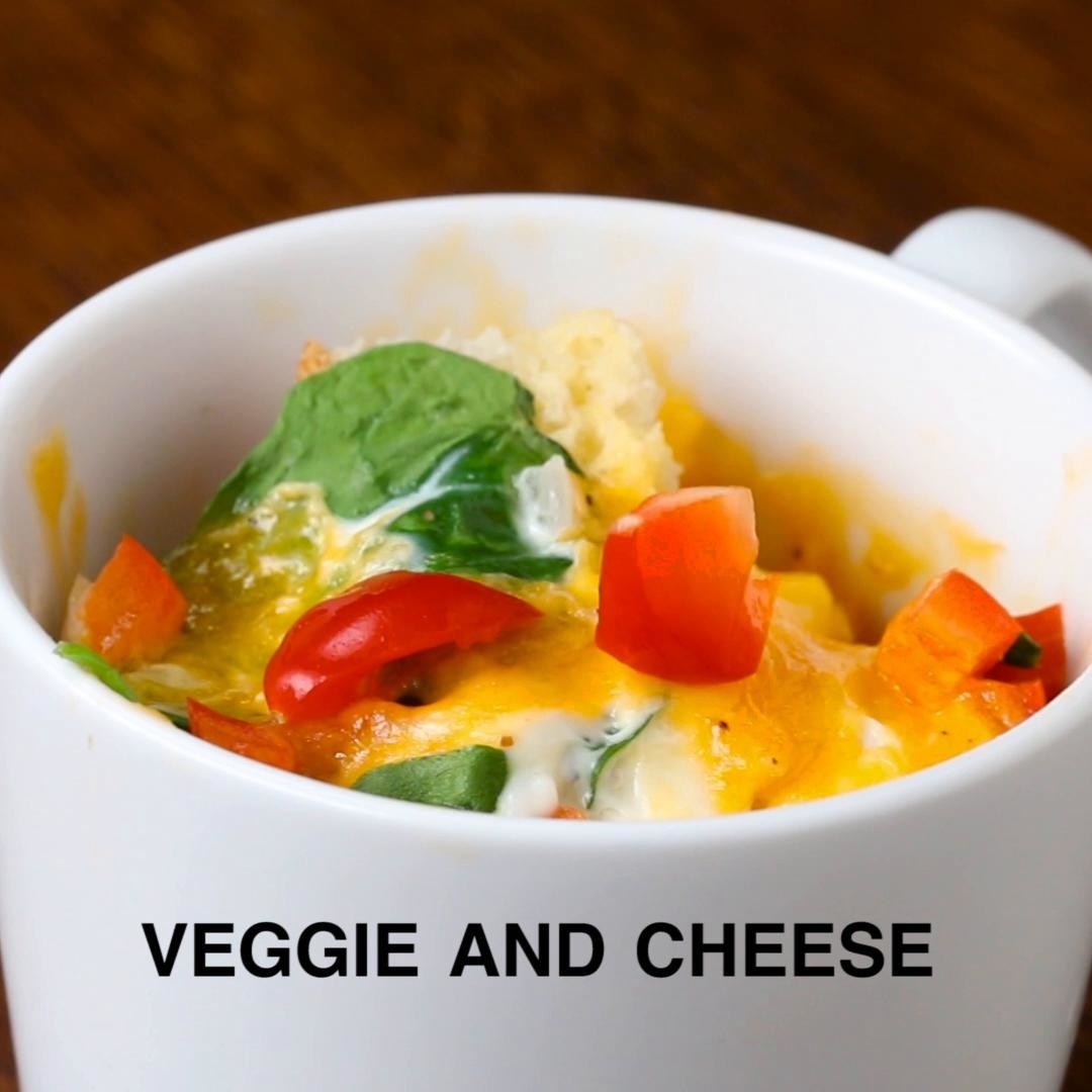 Veggie and Cheese Breakfast in a Mug