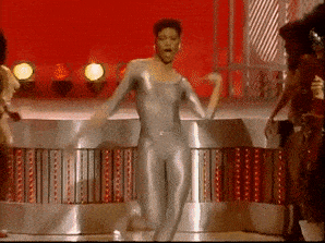 gif of someone dancing down the soul train aisle 