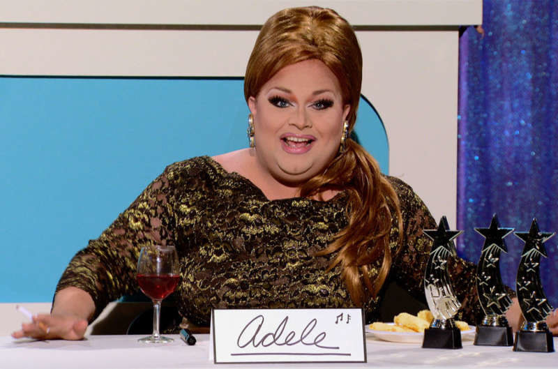 Ginger competing in a competition dressed as Adele