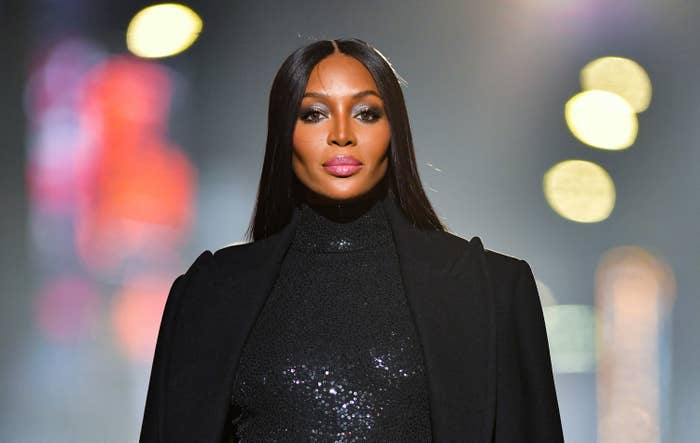 naomi campbell walking during the michael kors fashion show in new york city