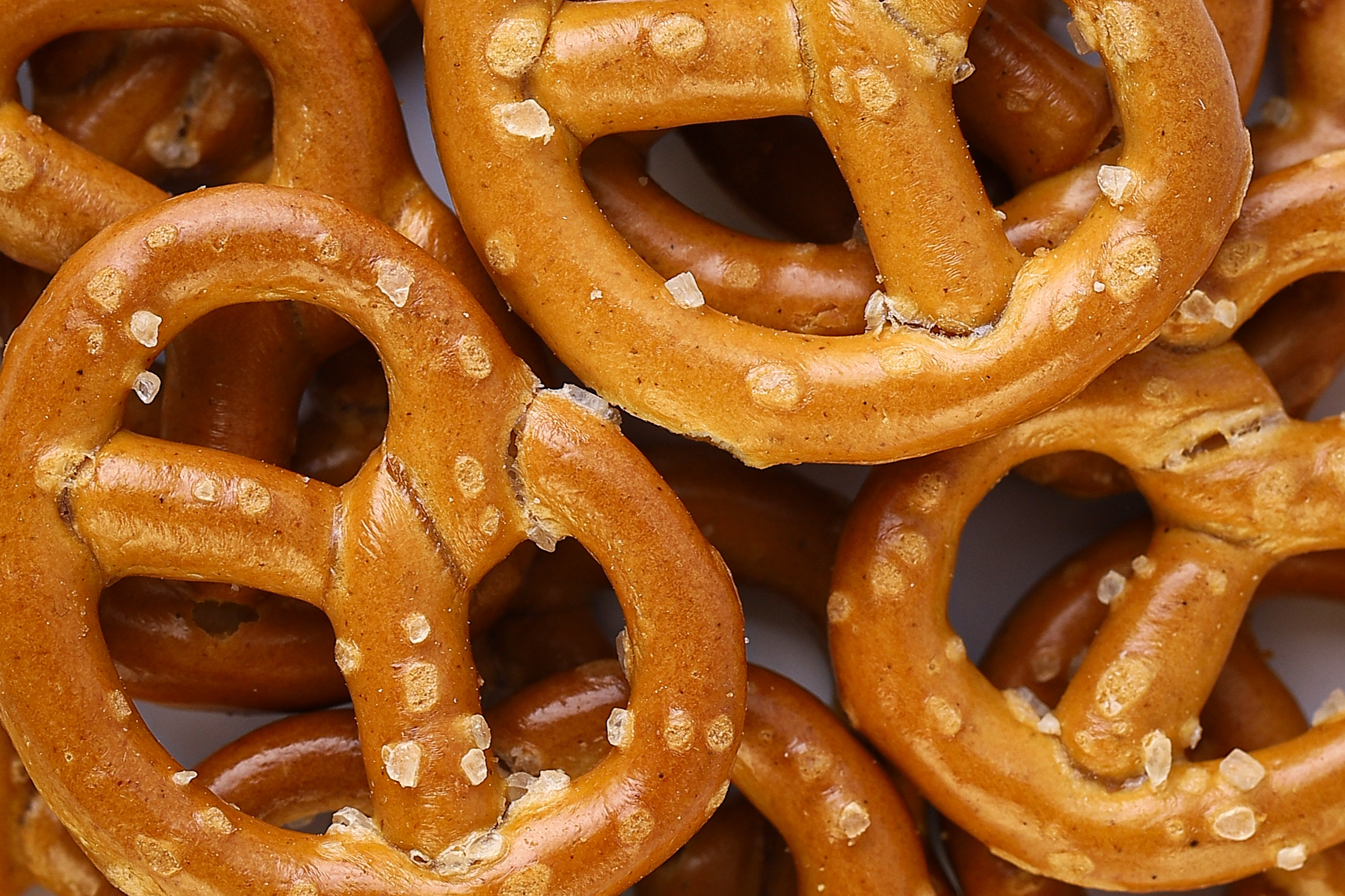 Closeup of pretzels