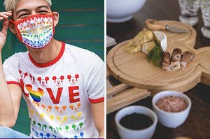 t-shirt and cheeseboard 