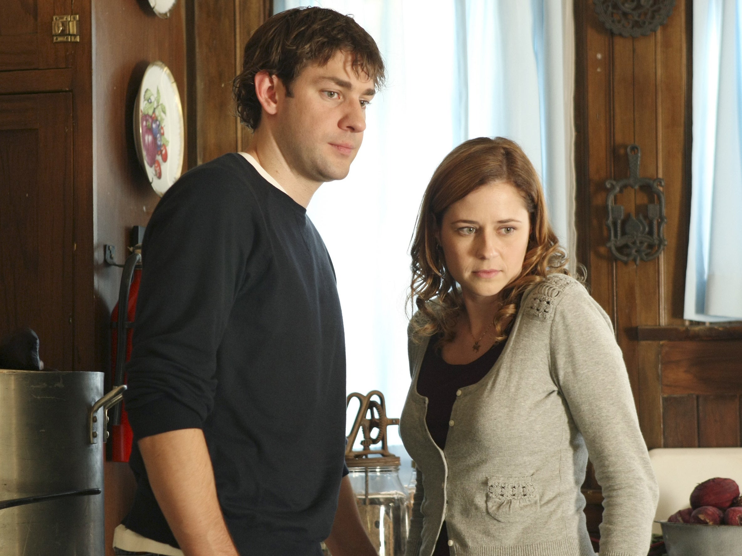 Jim and Pam look displeased