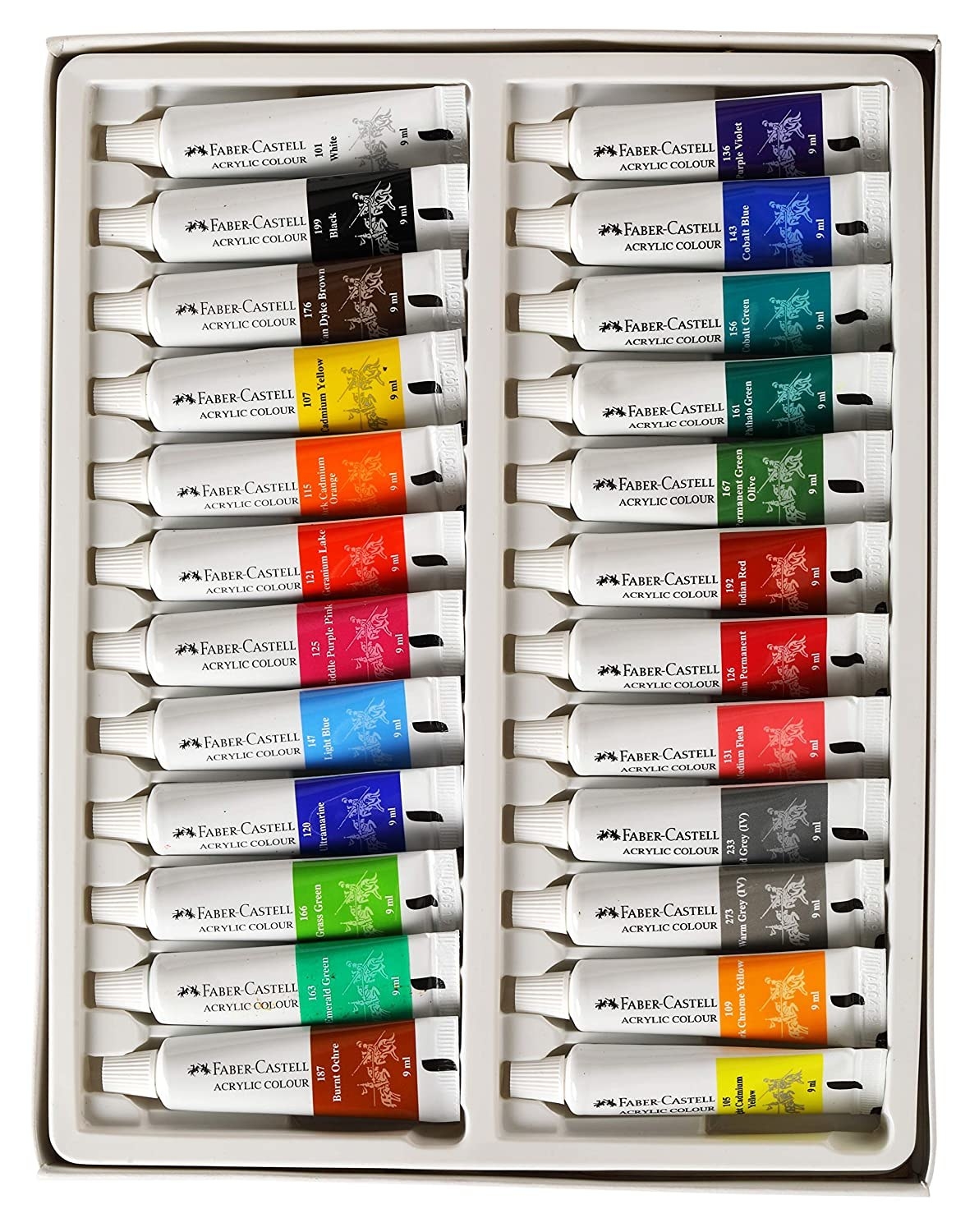 Faber-Castell 24 colour acrylic paint set 