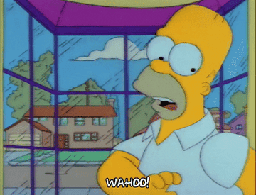 Homer Simpson saying &quot;Wahoo&quot; pulling out his wallet and money appearing