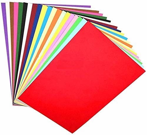 100 colour paper sheets in a variety of colours