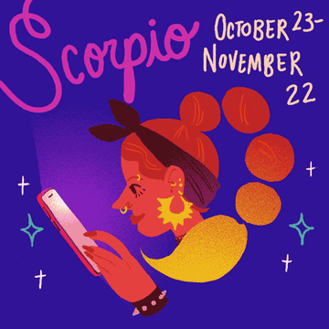 A horoscope showing the Scorpio sign