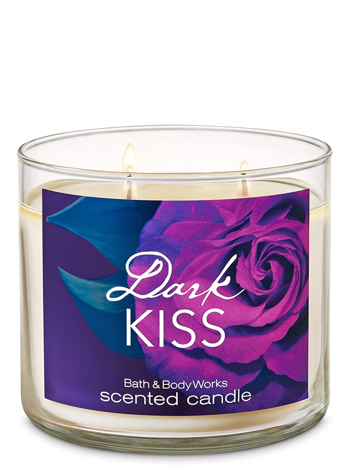 3 wick candle in the fragrance Dark Kiss