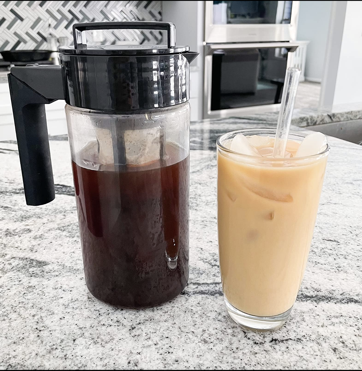 Flip Brew by Zing Anything, Instant Iced Tea Maker, Cold Brew Coffee Maker,  Two-in-One Cold Brew Coffee or Tea Maker, Multi-Purpose Pitcher