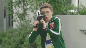 Teen with a camcorder