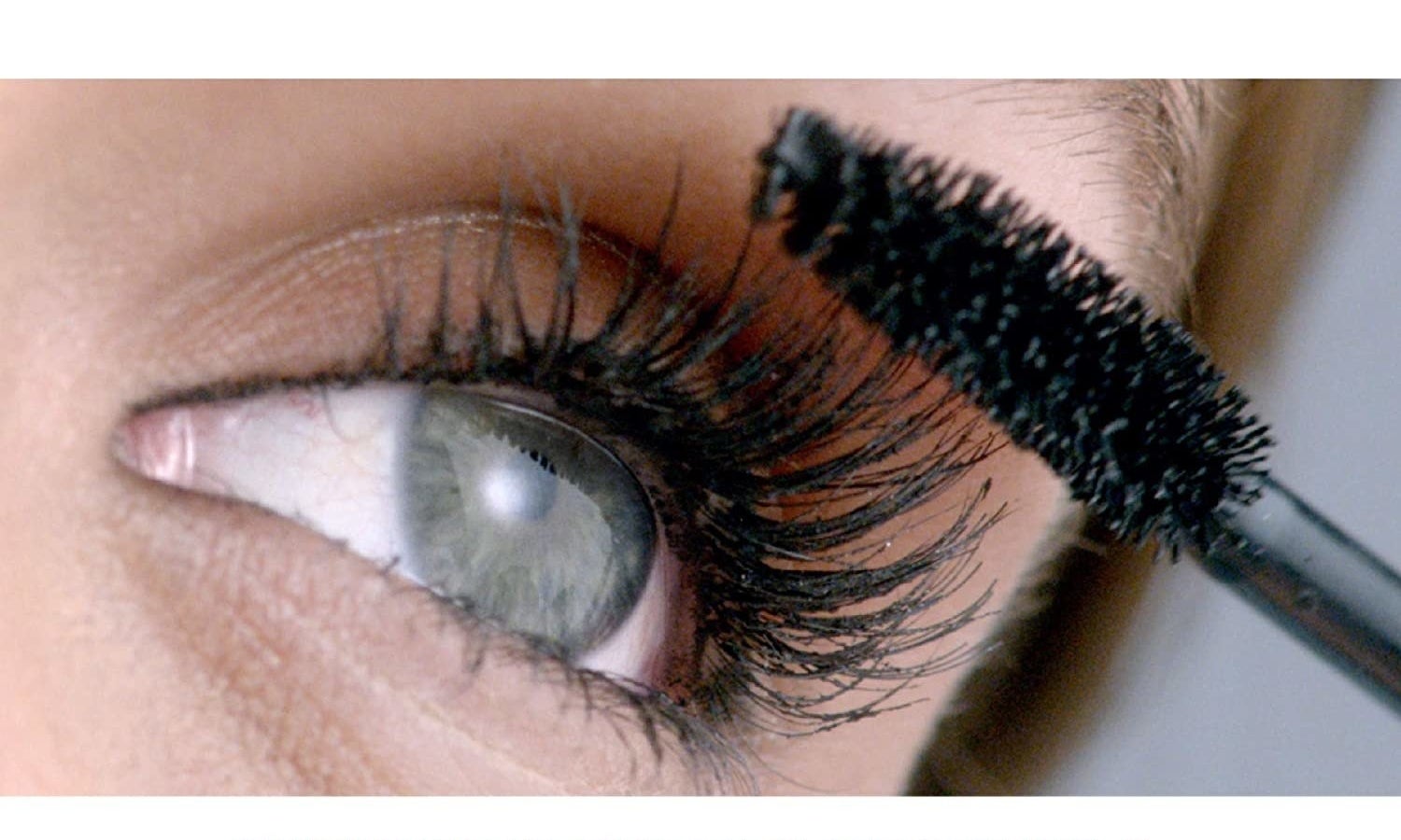 A person wearing the mascara