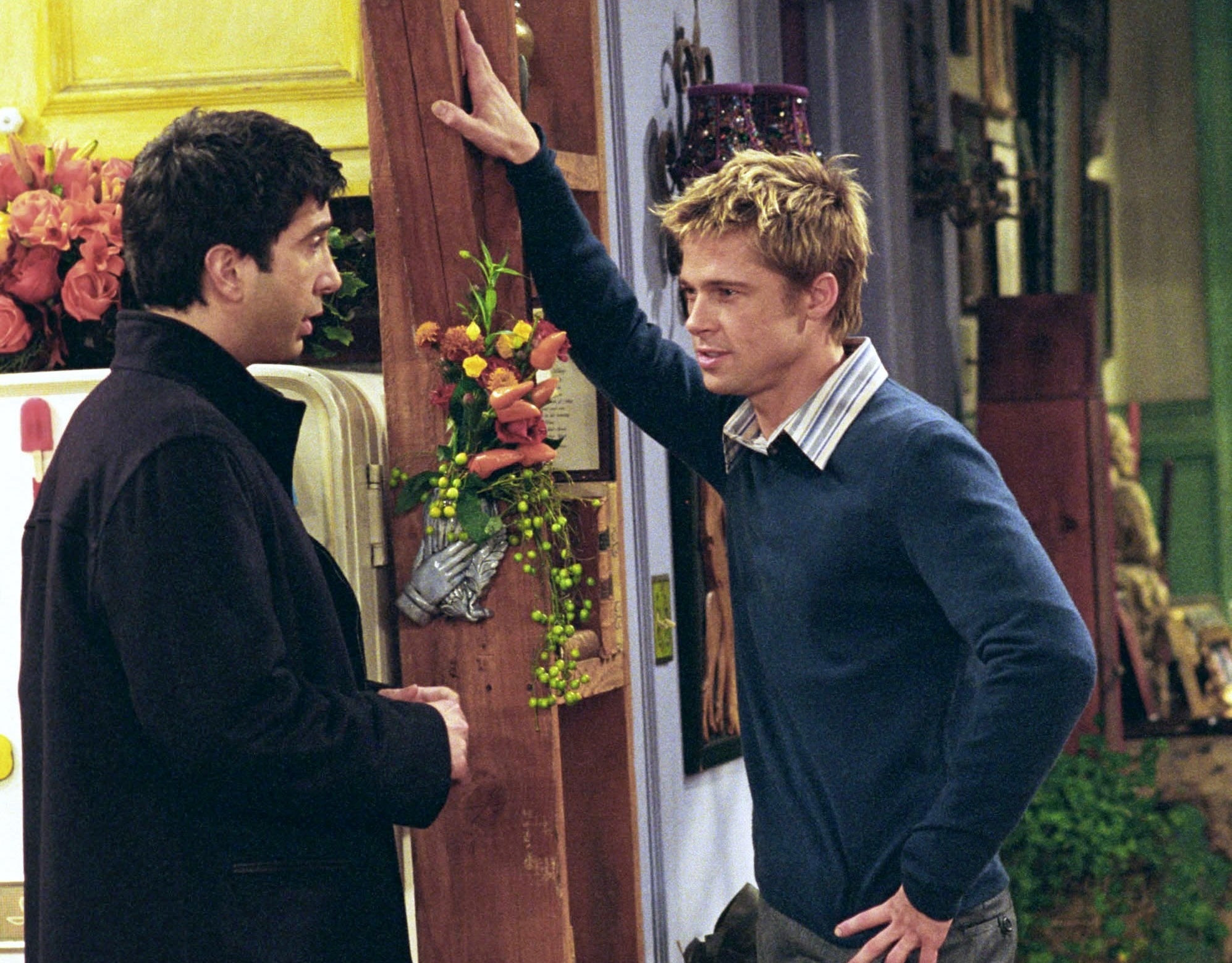 Brad&#x27;s character and Ross chat during the episode