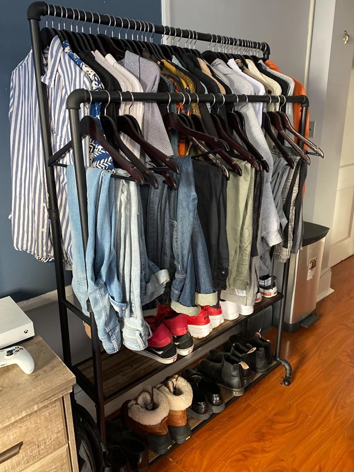 The rack in a bedroom