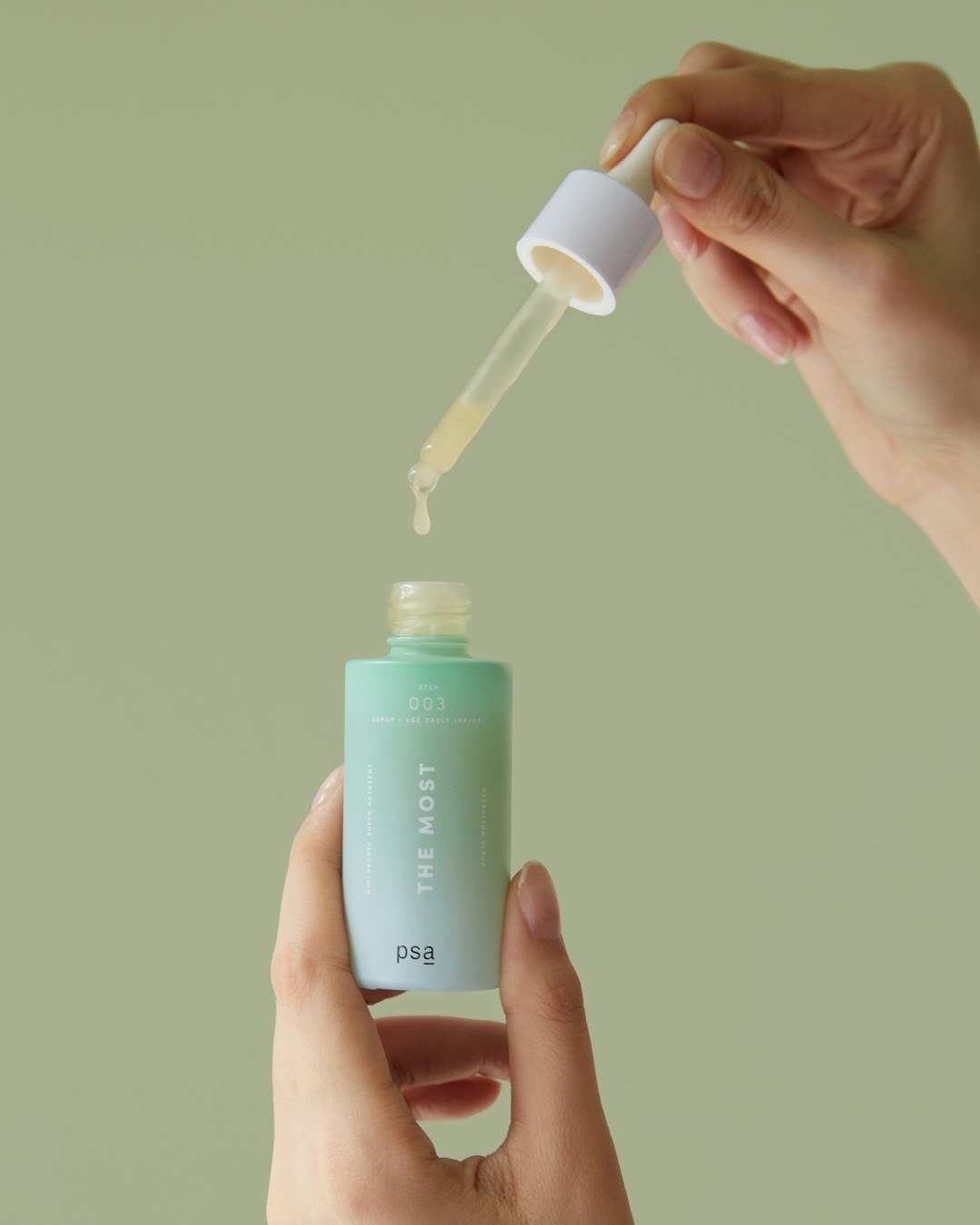 The dropper bottle of product