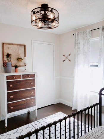 fan installed in different reviewers modern nursery