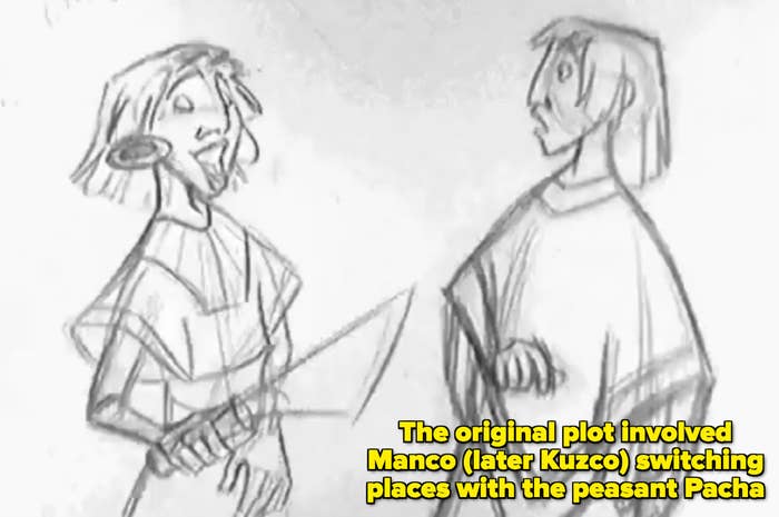Early reel footage of Kuzco and Pacha