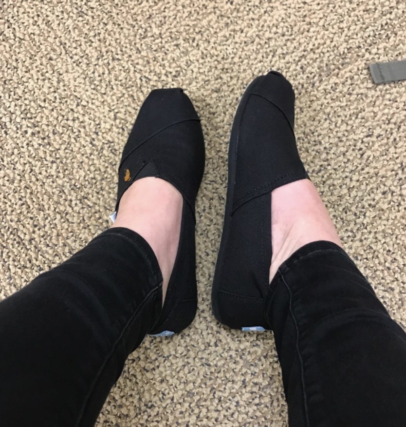 Black slip on shoes