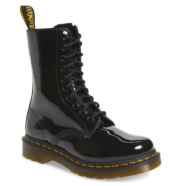 Dr. Martens 1490 Lace-Up Boot in black patent