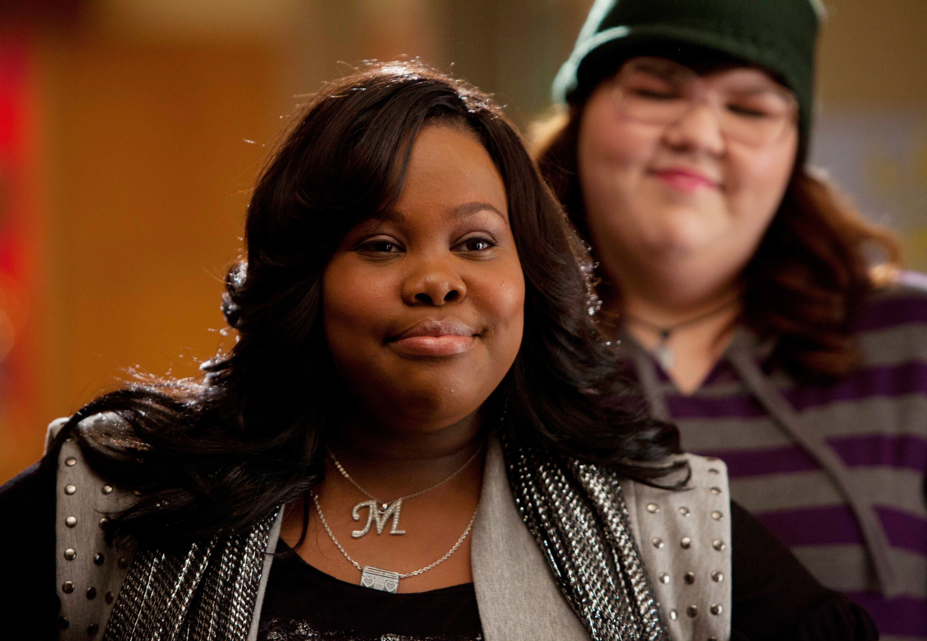 Amber as Mercedes in "Glee"