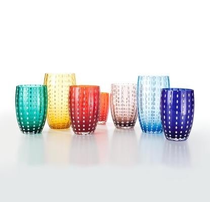 colorful drinking glasses