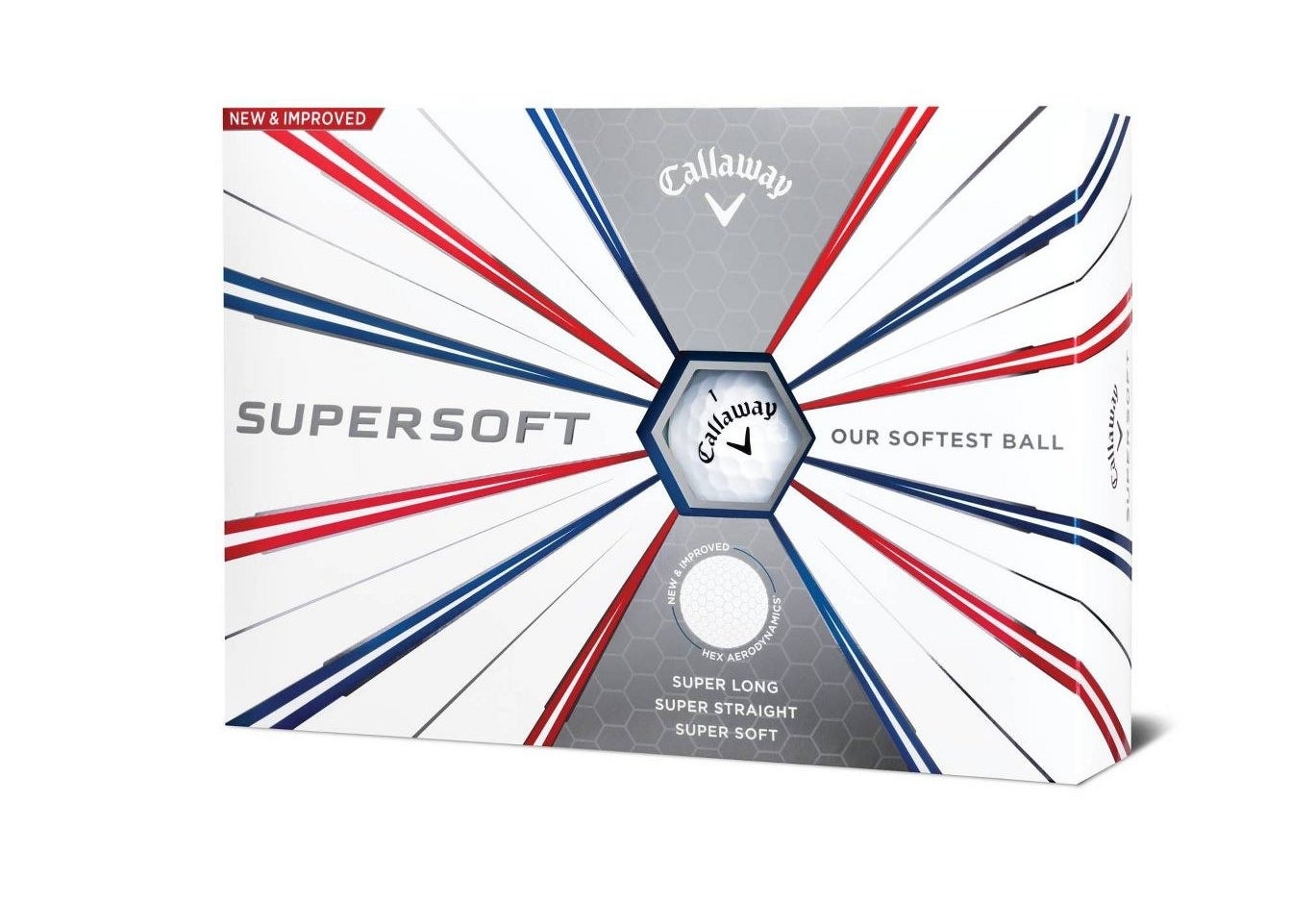 The twelve-pack of supersoft golf balls