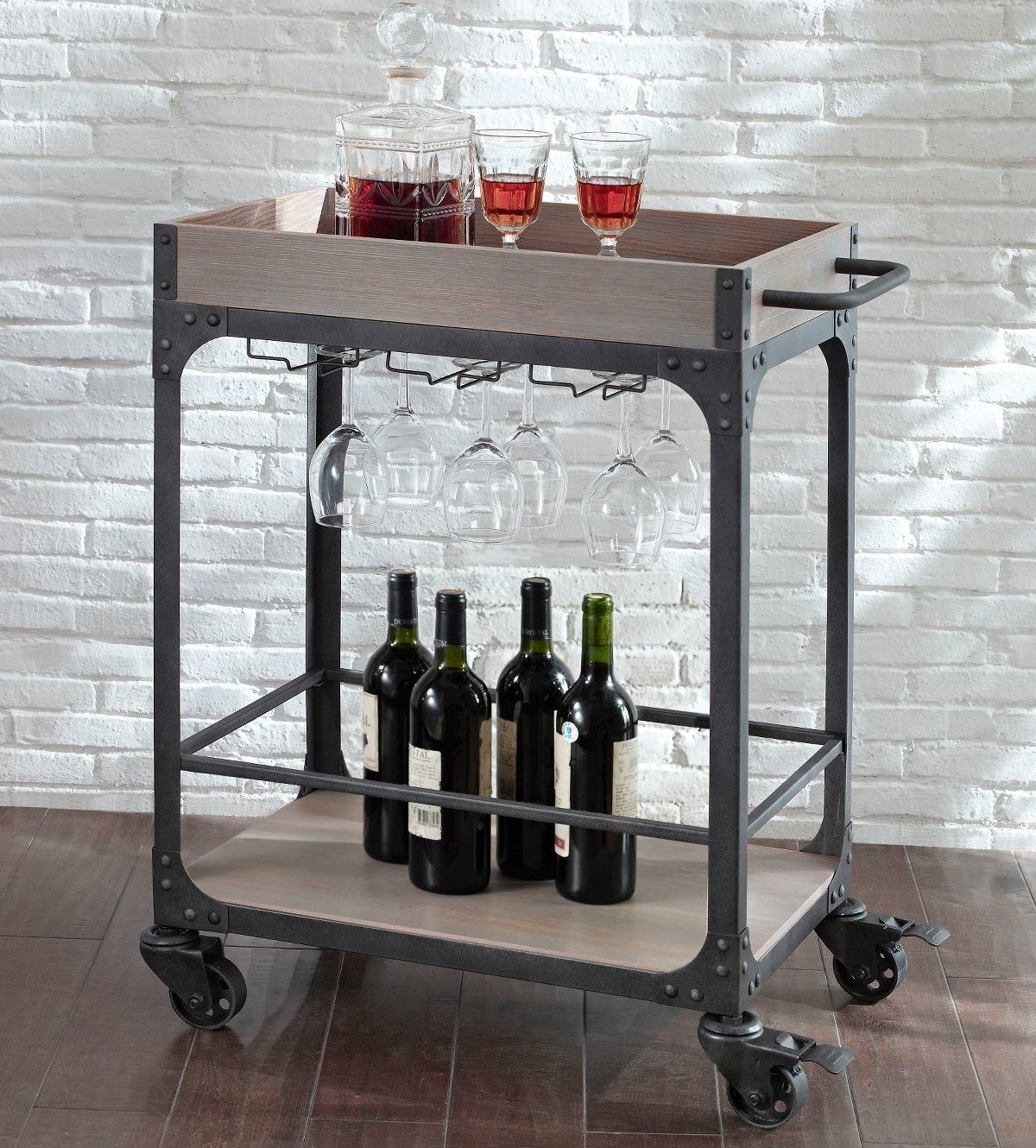 A bar cart in someone&#x27;s home