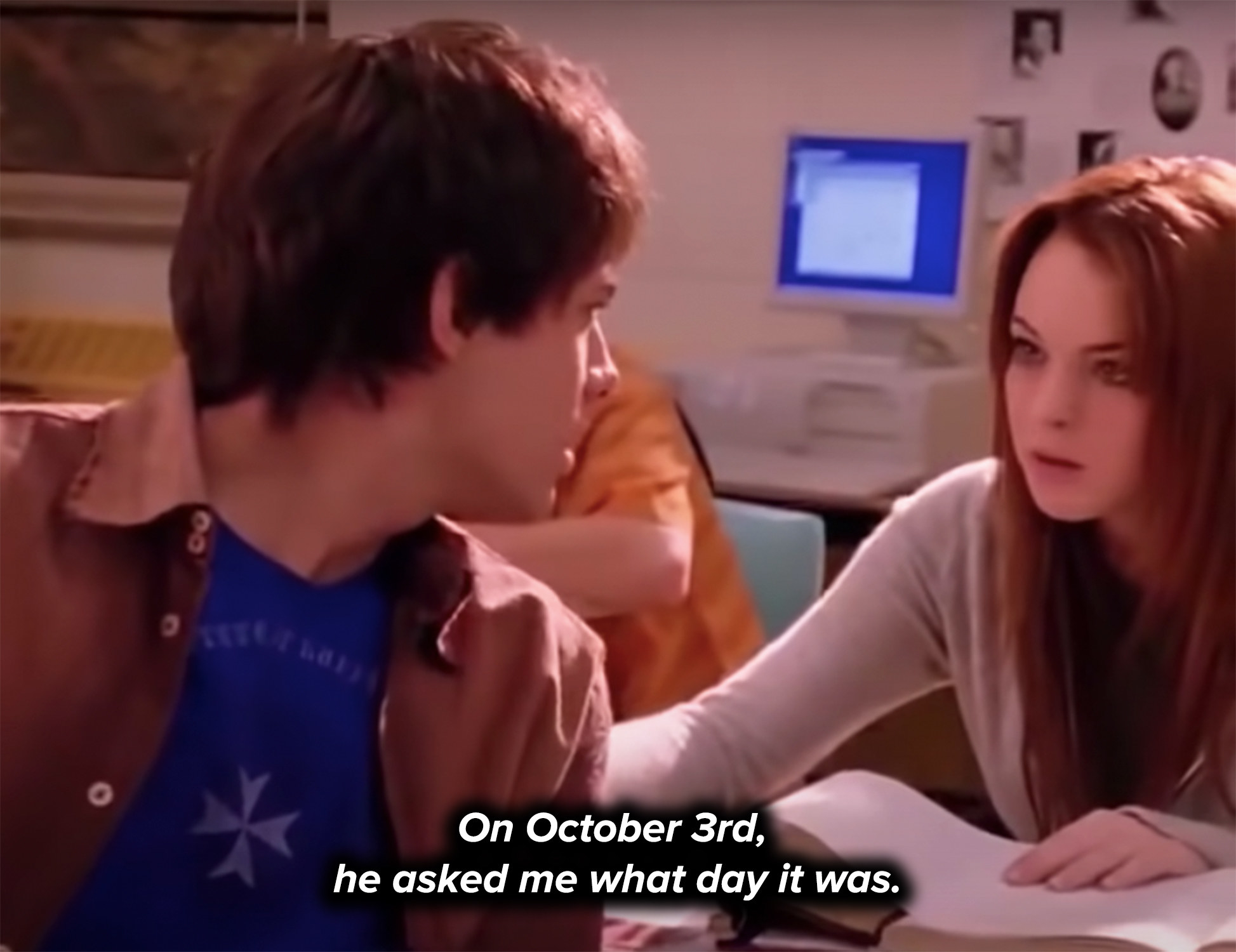 On Oct 3rd, he asked her what day it was