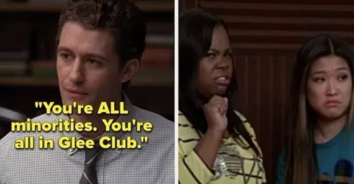 Mr. Schue telling The New Directions that they all all minorities because they&#x27;re in the Glee club