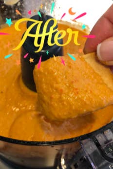After image with the ingredients mixed together into a smooth chip dip