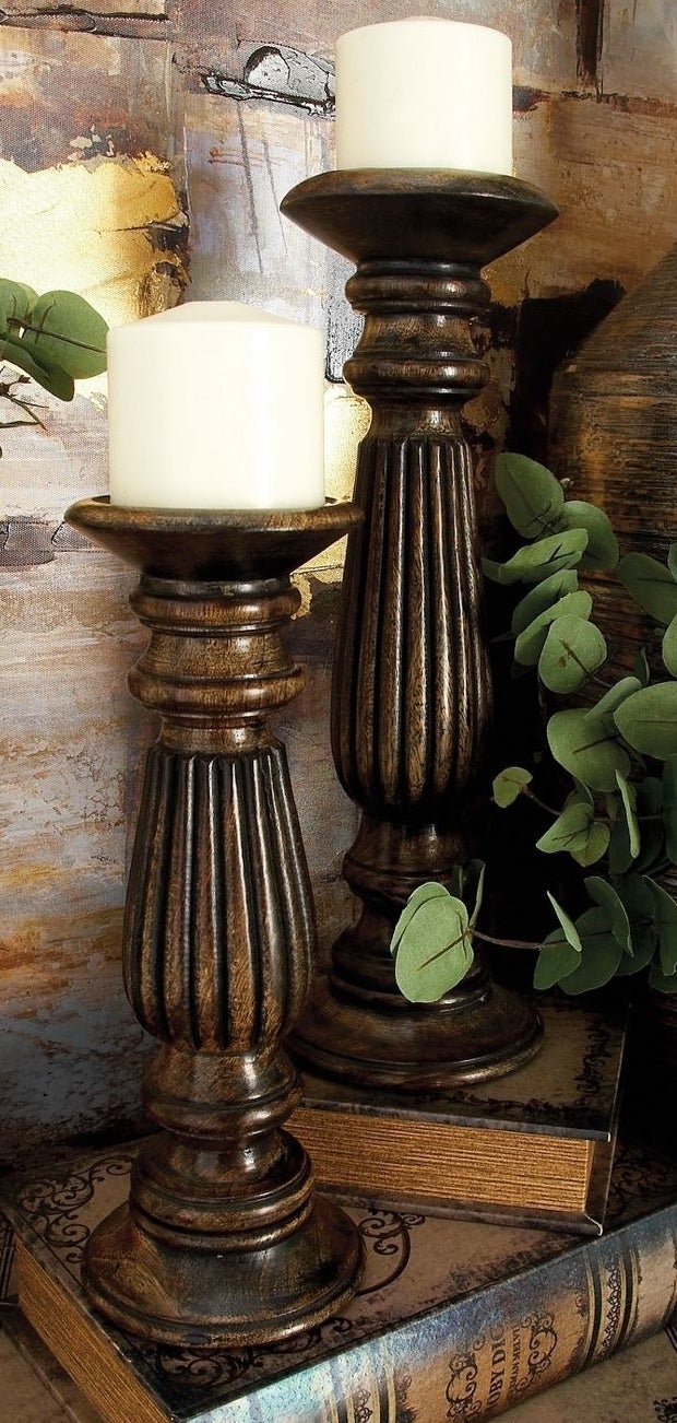 Candle holder in a home