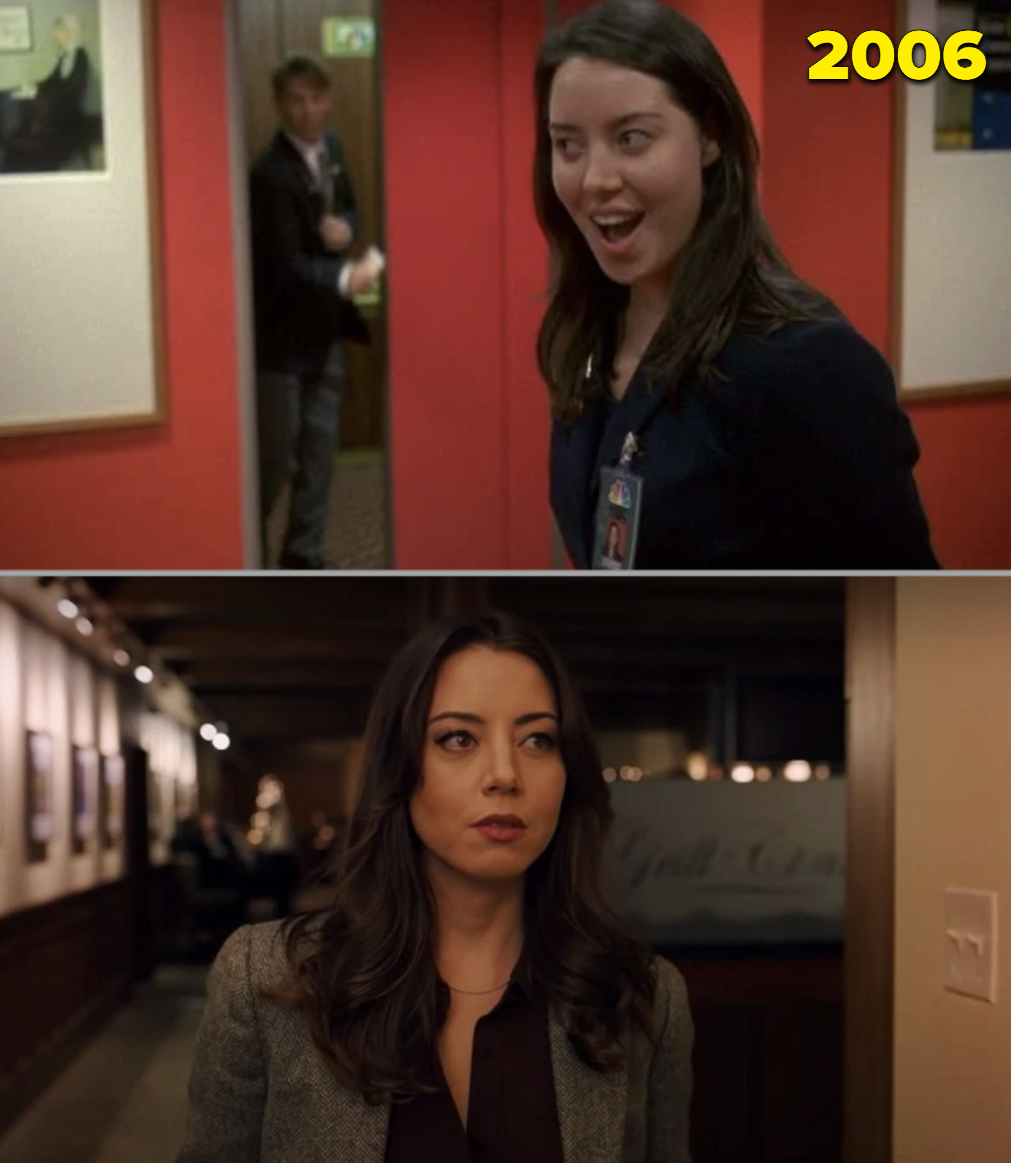 Aubrey as a Page in &quot;30 Rock&quot; and as Harper in &quot;Happiest Season&quot;