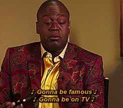 Titus putting on makeup singing &quot;gonna be famous, gonna be on tv&quot; on Unbreakable Kimmy Schmidt