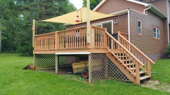 Reviewer's photo of the canopy over their deck
