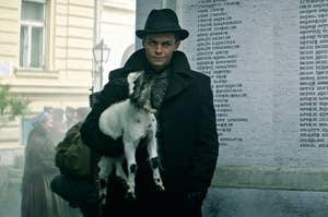 Kaz with the goat