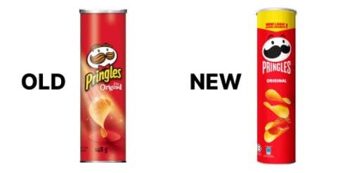 New Pringles logo versus old Pringles logo